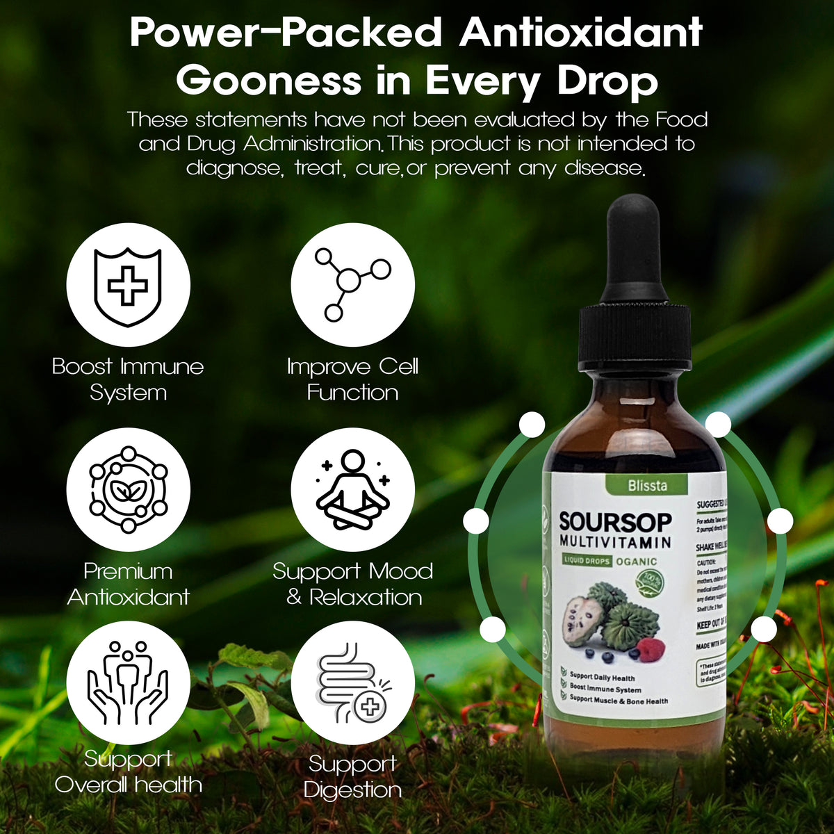 Blissta soursop multivitamin — product graphic