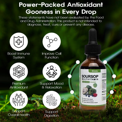 Blissta soursop multivitamin — product graphic