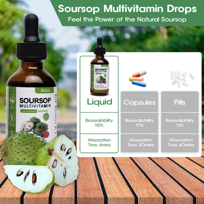 Blissta soursop multivitamin — product graphic