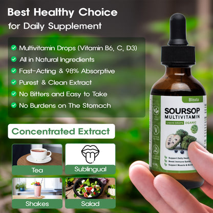 Blissta soursop multivitamin — product graphic