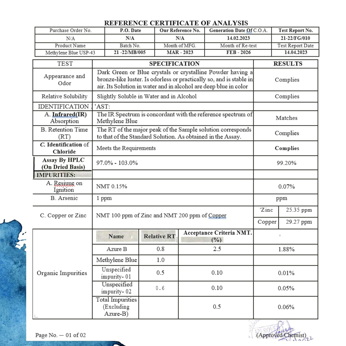 Blissta™️ USP Grade Methylene Blue