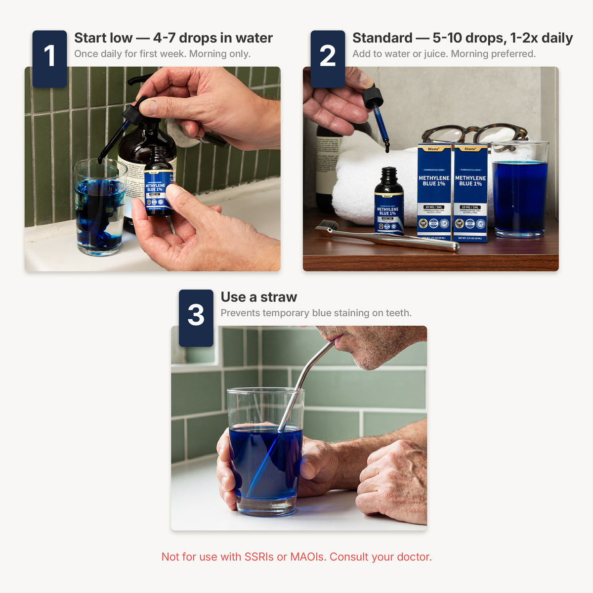 Blissta methylene blue — how to take