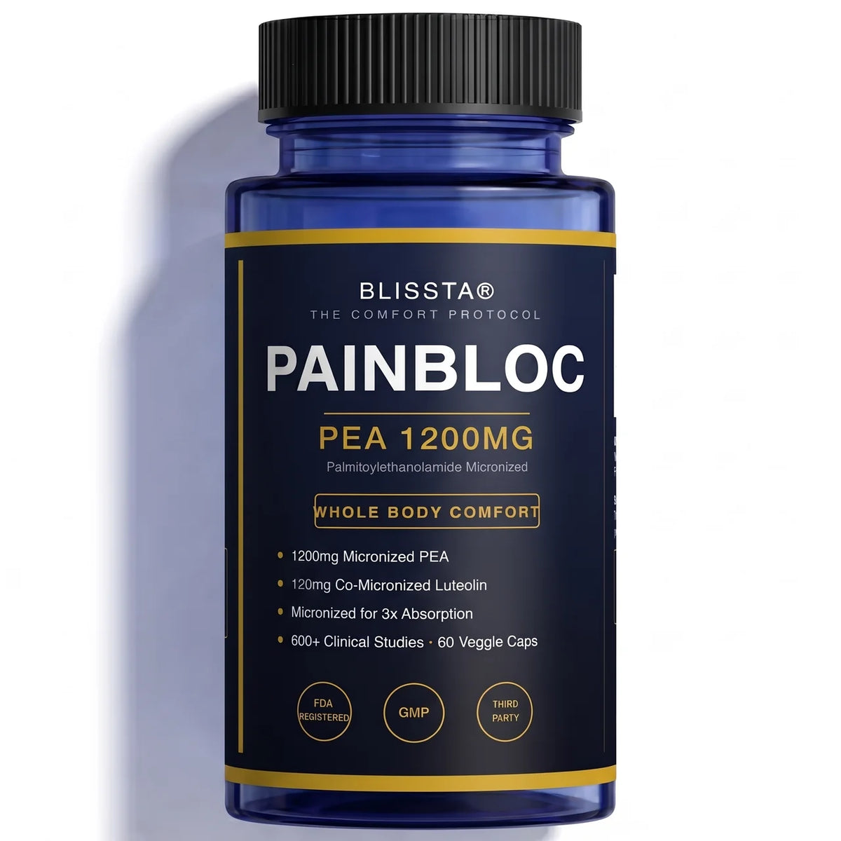 Blissta® PainBloc | Whole Body Pain Relief PEA 1200MG (Micronized)