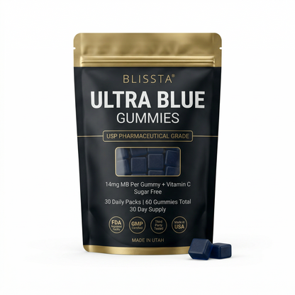 Blissta Ultra Blue Gummies pouch