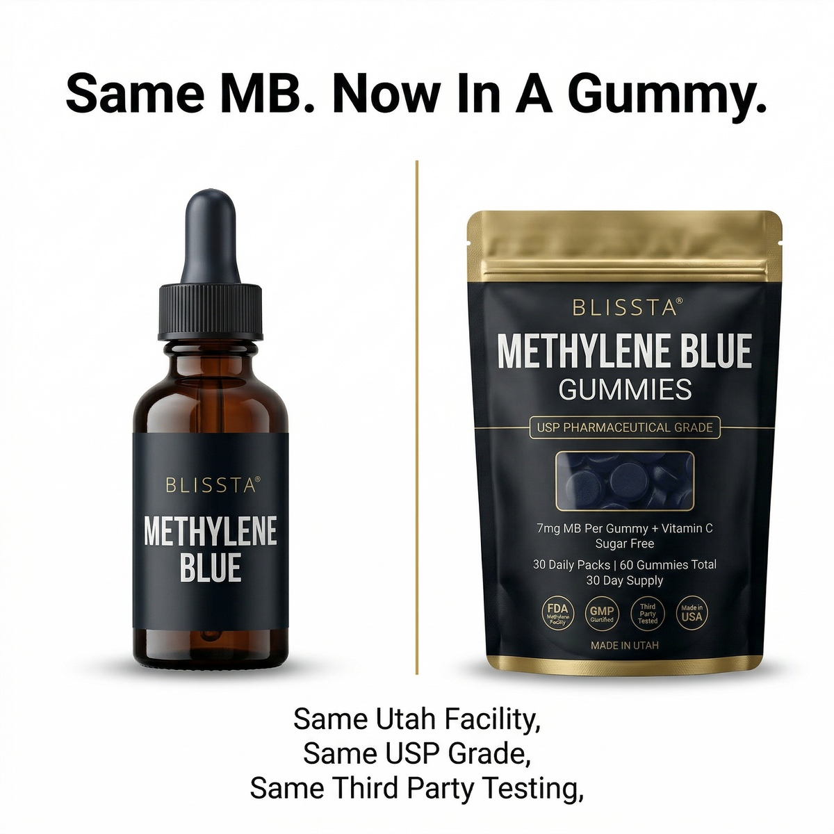 Blissta Ultra Blue Gummies — product comparison